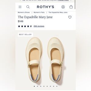 Rothy’s Espadrille Mary Jane Shoes (size 8.5)